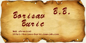 Borisav Burić vizit kartica